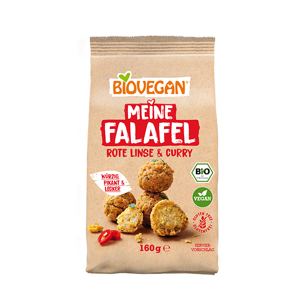 BIOVEGAN Meine Falafel, Linse-Curry, Bio