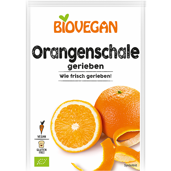 BIOVEGAN Orangenschale gefriergetrocknet, gerieben, BIO