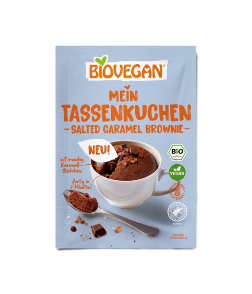 BIOVEGAN Mein Tassenkuchen Salted Caramel Brownie, BIO