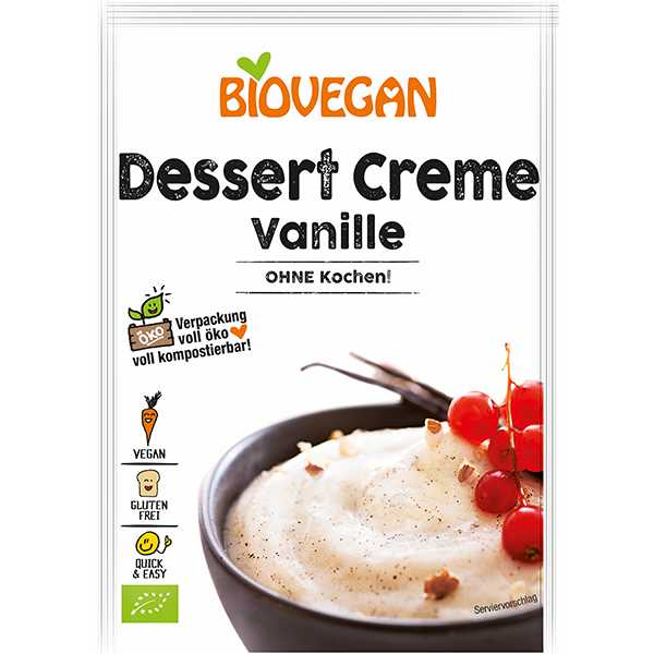 BIOVEGAN Vanille-Creme, ohne Kochen, BIO