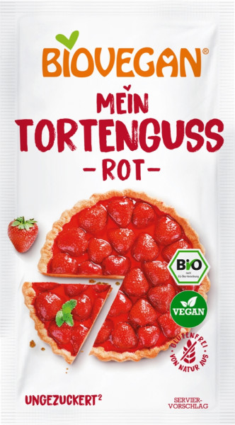 BIOVEGAN Tortenguss rot, BIO