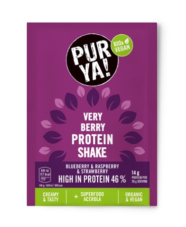 PURYA! Protein Shake Mini, Very Berry Acerola, 30g, BIO