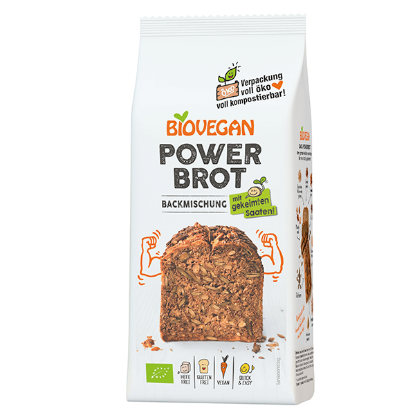 BIOVEGAN Brotbackmischung Power, BIO