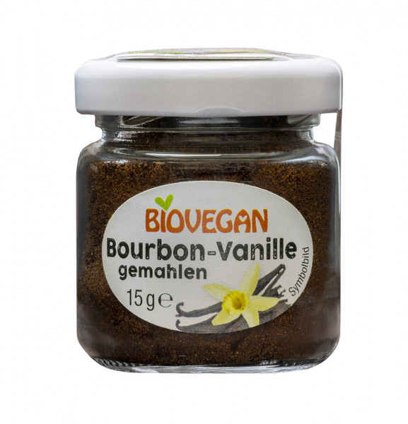BIOVEGAN Bourbon-Vanille, gemahlen im Glas, BIO