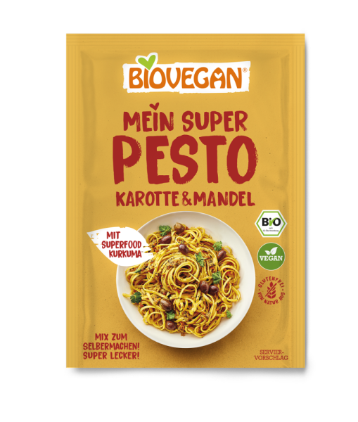 BIOVEGAN Mein Super Pesto, Karotte-Mandel, Bio