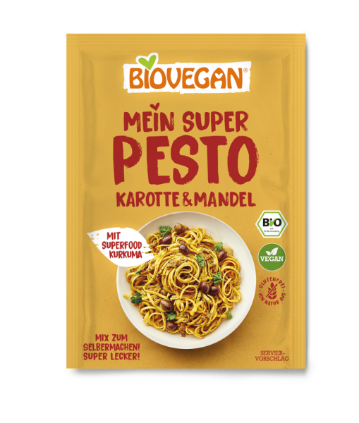 BIOVEGAN Mein Super Pesto, Karotte-Mandel, BIO
