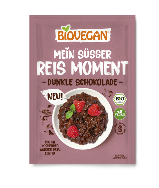 BIOVEGAN Mein süßer Reismoment, Dunkle Schokolade, Bio