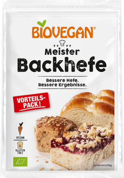 BIOVEGAN Meister Backhefe 3er, BIO