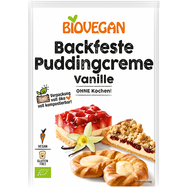 BIOVEGAN Puddingcreme backfest Vanille, BIO