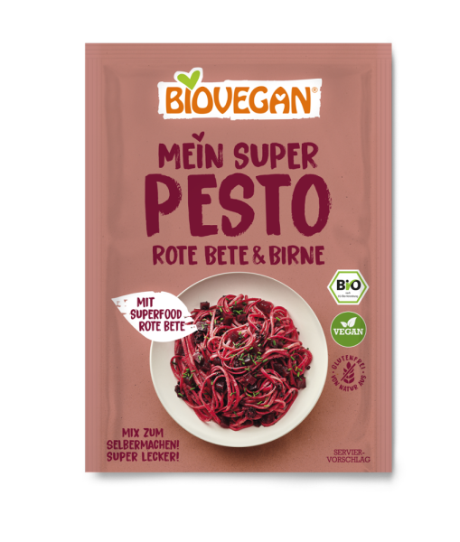 BIOVEGAN Mein Super Pesto, Rote Bete-Birne, Bio