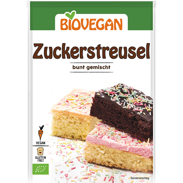 BIOVEGAN Zuckerstreusel bunt gemischt, BIO