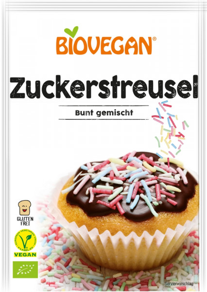 BIOVEGAN Zuckerstreusel bunt gemischt, BIO